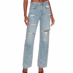 Grlfrnd Bella Low Rise Distressed Boyfriend Jeans